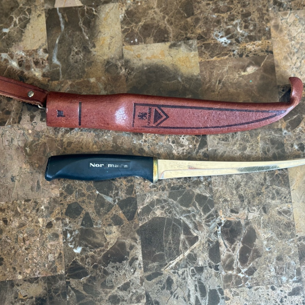 Normark Finland Fillet Knife With Sheath Stainless Steel 11.75" 1967